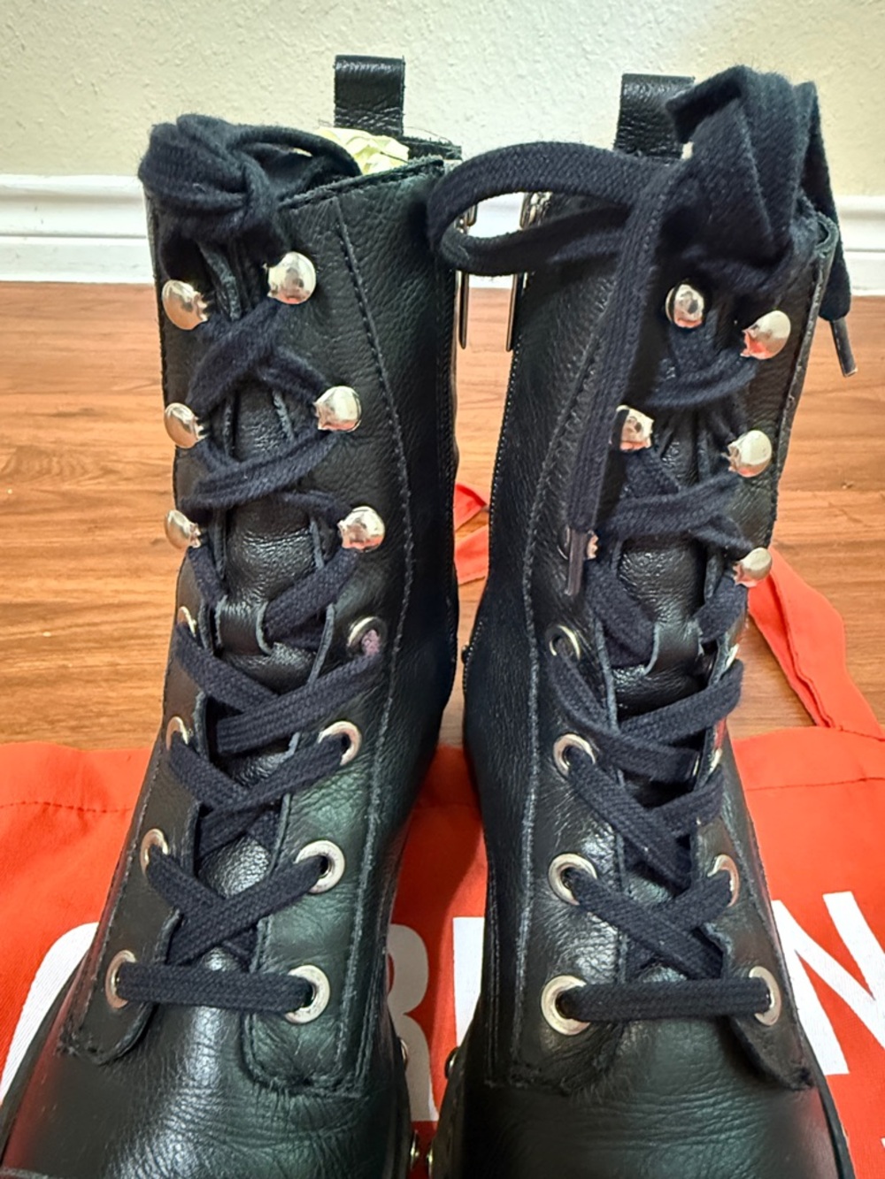 Schutz Andrea Black Combat Boots - Picture 11 of 11